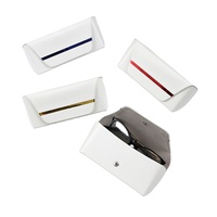 Étui à lunettes en cuir PU tendance en gros, boîte de rangement minimaliste pour lunettes avec fermeture à pression, convient aux hommes et aux femmes