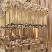 Fleurs artificielles de rose de plafond suspendues faciles à utiliser avec ruban pour la décoration de mariage d'événement