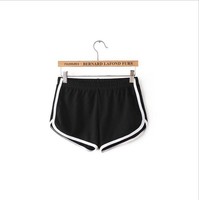 Dames Zomer Ademende Satijnen Sportshorts Casual Home Yoga Strandshort Met Halfhoge Taille En Candy Kleuren