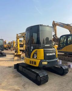 Miniexcavadora de cadenas Komatsu PC55 de 5 toneladas de alta calidad, usada, al mejor precio, para trabajo agrícola, con bomba EPACE, motor, caja de cambios y componentes del motor. - Product Image 3