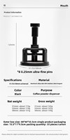 Aiguille de distribution de café rotative réglable en acier inoxydable, outil WDT, distributeur d'espresso avec poignée en plastique ABS anti-agglomération