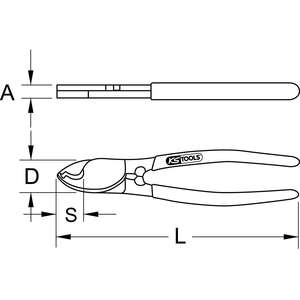 KS TOOLS Coupe-câbles Ø 10mm, 160mm - Product Image 2