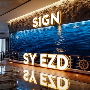 2024 nouvelles lettres de canal d'enseigne au néon 3D LED à la mode avec éclairage de Tunnel de miroir conception de signalisation <span class=keywords><strong>infinie</strong></span> gratuite EZD personnalisée - Product Image 3