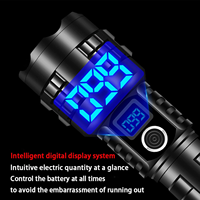 Vente Flash Lampe Torche Puissante Super Lumineuse Haut Lumen Zoomable Haute Puissance USB Rechargeable LED d'Urgence