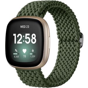 Correa deportiva de tela directa de fábrica para <span class=keywords><strong>Versa</strong></span> para <span class=keywords><strong>Fitbit</strong></span> Sense/<span class=keywords><strong>Fitbit</strong></span> <span class=keywords><strong>Versa</strong></span> 3/ <span class=keywords><strong>Versa</strong></span> 4/ Sense <span class=keywords><strong>2</strong></span> pulsera de nailon trenzado elástico - Product Image 4