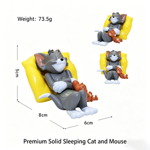 Ornamenti per Auto <span class=keywords><strong>Tom</strong></span> <span class=keywords><strong>e</strong></span> <span class=keywords><strong>Jerry</strong></span>, Decorazioni per Interni Auto, Cornice Porta, Console Centrale, Statuette Carine da Scrivania, Piccoli Ornamenti - Product Image 4