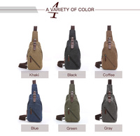 Tas Selempang Kanvas Gaya Vintage Jepang Tas Selempang Dada Multi-Kantong Tas Ponsel untuk Pria Unisex Outdoor Grosir Kustom