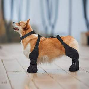 Bottes à bretelles réglables pour chiens hiver <span class=keywords><strong>neige</strong></span> pluie randonnée <span class=keywords><strong>pattes</strong></span> protecteur extérieur marche <span class=keywords><strong>chien</strong></span> bottes chaussures - Product Image 4