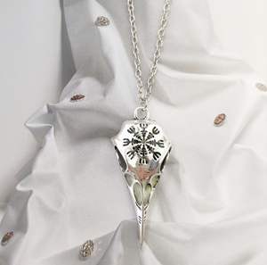 Retro <span class=keywords><strong>Viking</strong></span> kartal kolye slav Raven kuş kafatası kolye yaka <span class=keywords><strong>Viking</strong></span> muska takı karanlıkta kızdırma - Product Image 6