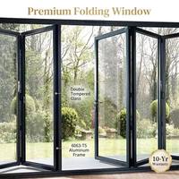 Ventana Plegable Horizontal de Aluminio con Rotura de Puente Térmico AOSTTER Premium, Doble Vidrio, Tamaño Personalizado para Cocina WF180