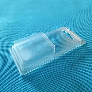 Custom Pvc Transparent Electronic Packaging Protector Hinged Plastic Clam Shell