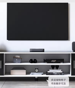 Modern Black Tempered Glass <b>TV</b> Table and <b>Stand</b> Good Quality Furniture with Storage Drawers for Living Room Style - Product Image 3