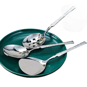 Juego de cucharas para servir de acero inoxidable 316, pulido espejo, color sólido, para uso en restaurantes y hoteles. - Product Image 5