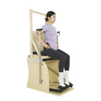 Chaise Pilates Wunda avec barre d'échelle et baril, réglable, en bois d'érable, MJD-W64, équipement commercial pour studio