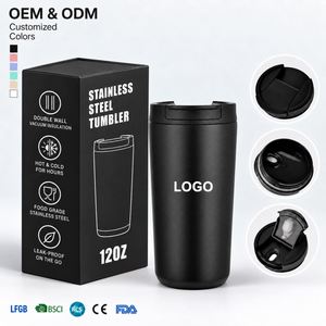 Vaso de Café Cilíndrico Exclusivo de 12oz, de Moda, de Alta Gama, para Chicas, Portátil, Aislado al Vacío, de Acero Inoxidable, con Pajita, para Exteriores, 6-12 - Product Image 1