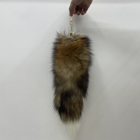 Nouveau Porte-clés Queue de Renard en Fausse Fourrure Réaliste, Mignon et Luxueux, Jouet en Peluche Doux, Breloque pour Clés, Vente en Gros 2025