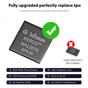 BRZHIFI MA12070 110dB 18-25kHz Aluminium 2,0 Kanal Mini Größe 80W * 2 HiFi Digital verstärker - Product Image 4