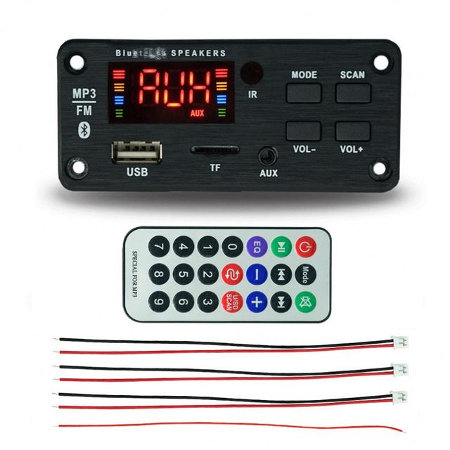 MP3 WMA Decoder Board Wireless Audio Module Support USB TF AUX FM Audio Radio Module For Car accessories