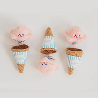 Joli design en forme de crème glacée en peluche, trouver de la nourriture, jouet pour chien, son, papier froissé, puzzle interactif à mâcher