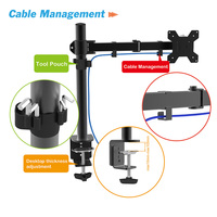 Fourniture professionnelle 180 degrés pivotant Max VESA 100*100mm support de moniteur unique autres accessoires informatiques