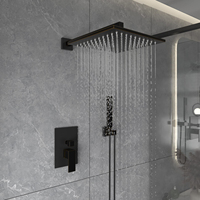 Ensemble de douche Aquacubic ORB Color Rainfall avec pommeau de douche à effet pluie et douchette à main pour salle de bain