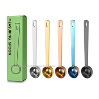 Cuillère à matcha en acier inoxydable 304 poli miroir argenté et doré avec logo personnalisé, cuillère doseuse à matcha de 1g et 2g