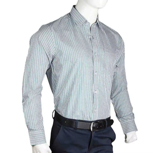 เสื้อเชิ้ตธุรกิจลำลองสำหรับผู้ชาย - สีเขียว - Product Image 2