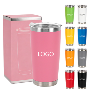 Custom logo 1 Pcs Tumbler Cups Vacuum Insulated Double Wall Tumbler 20oz Coffee Wine Beer Mug Stainless Steel Tumbler Party - Product Image 2