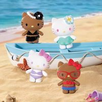 Caja Sorpresa 100% Original Kawaii de Verano, Traje de Baño, PVC, Linda Figura Mini de Anime, Coleccionable, Decoración de Escritorio, para Fans de Japón, Unisex