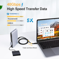 Câble coaxial certifié USB-IF Type-C USB4 Gen2 5A 20 Gbps 100 W de charge double, vidéo 8K 30 Hz et 4K 60 Hz