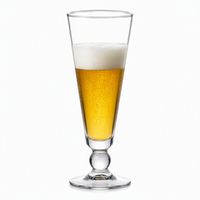 Verre à jus élégant à pied haut, design créatif et original, pour usage commercial, idéal pour l'eau, la bière et le thé aux fruits