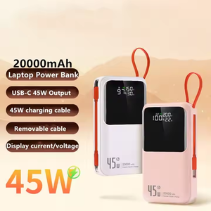 Construit en type-c câble Portable charge rapide batterie externe 20000mah ordinateur portable <span class=keywords><strong>PowerBank</strong></span> <span class=keywords><strong>PD</strong></span> <span class=keywords><strong>45W</strong></span> LED affichage batterie - Product Image 5