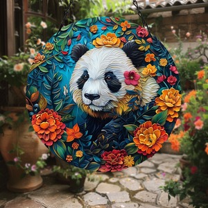 Figura Decorativa de Panda en Resina Impresa en <span class=keywords><strong>3D</strong></span> de Witt Creative Garden, Panel Colgante para Decoración de Patio de Villa - Product Image 6