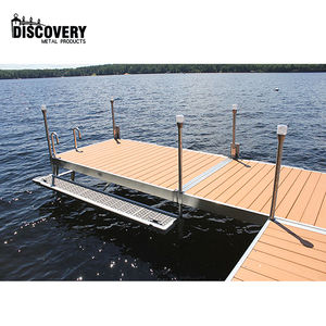 <span class=keywords><strong>Kit</strong></span> de quai stationnaire en aluminium 4 pi x 12 pi Taille personnalisée Ponton marin de lac Plate-forme de quai stationnaire flottant - Product Image 4