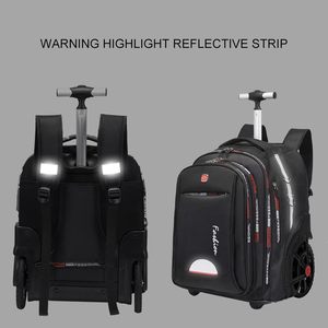 Fashionable Nylon Travel Trolley School <b>Bag</b> <b>with</b> <b>Wheels</b> Waterproof Laptop Backpack for Teenage Boys Bookbag Backpack - Product Image 2