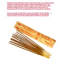 Bâtons d'encens authentiques importés d'Inde, Nag Champa SATYA, parfum de fleur jaune, bambou naturel, écologiques, longue durée, pour