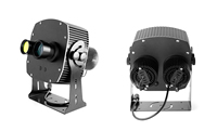 YoiJoys 100W Projecteur LED professionnel pour publicité, double lentille, étanche, gobo personnalisé, projecteur de sol, télécommande, IP67, réglable