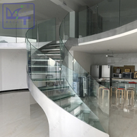 Rampe en verre LED, escalier en colimaçon en acier inoxydable pour usage intérieur, appartements, villas - Marque Maist, fabriqué en Chine, respectueux de l'environnement
