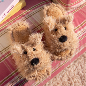 Nouveau produit en gros PVC semelle <span class=keywords><strong>petit</strong></span> <span class=keywords><strong>chien</strong></span> traînant dans une ligne doublure en peluche pantoufles de dessin animé avec la meilleure qualité - Product Image 5