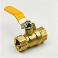 Robinet à boisseau sphérique en laiton, filetage femelle + raccord cannelé PN16 1/2"~1" pour alimentation en eau et gaz 200 psi, OEM disponible