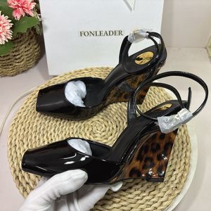 Sandales à talons compensés sexy à bout ouvert avec bride de cheville pour le dropshipping - Product Image 6