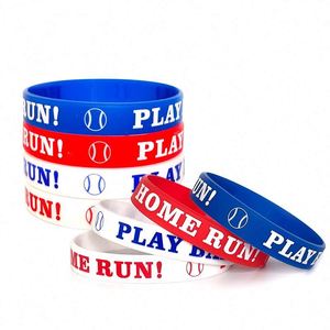 Baseball <b>Bracelet</b> Silicone Wristband Spot Wholesale Wristband Customization Competition Group Recognition Wristband Customizable - Product Image 4