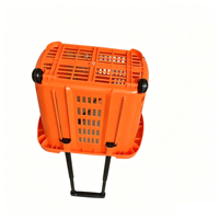 Panier de courses pliable durable et écologique avec roues, en métal et PP, pour les courses au supermarché