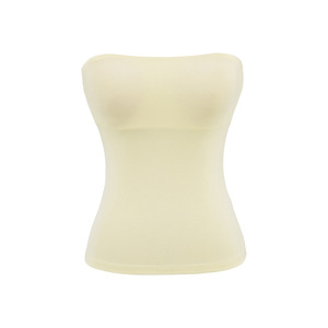 Canotta Vintage Corta Imbottita Effetto Nuvola <span class=keywords><strong>Senza</strong></span> <span class=keywords><strong>Spalline</strong></span> da Donna, Sottogiacca Base per Stratificazione, Nuovo Arrivo Estivo, Modello Off-Shoulder - Product Image 3