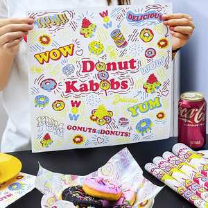 Custom Logo Parchment Baking Grease Proof <b>Paper</b> Custom Printed Greaseproof Food <b>Wrapping</b> <b>Paper</b> for Deli Food Bread Packaging - Product Image 1