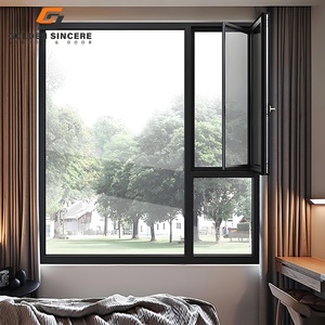 หน้าต่างอลูมิเนียมแบบเอียงและหมุนพร้อมกระจกทนไฟสำหรับโครงการความปลอดภัย GS - Product Image 3