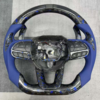 Volant en fibre de carbone avec palettes de changement de vitesse pour Toyota Crown Prado, style à fond plat, finition brillante 3K véritable