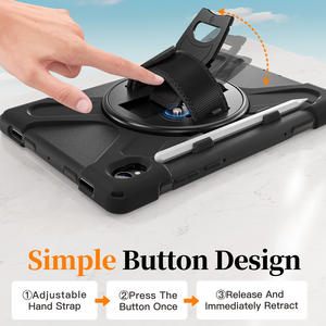 Funda de silicona con soporte para PC a prueba de golpes para <span class=keywords><strong>Samsung</strong></span> para Galaxy <span class=keywords><strong>Tab</strong></span> S112025 S10 Lite S10 FE + S9 FE Ultra con correa para el hombro - Product Image 4