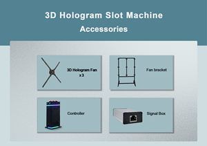 เครื่องเล่นเกมแบบพัดลมโฮโลแกรม 3 มิติ พร้อมระบบเชื่อมต่อบลูทูธสำหรับคาสิโนและงานอีเว้นท์ - Product Image 3