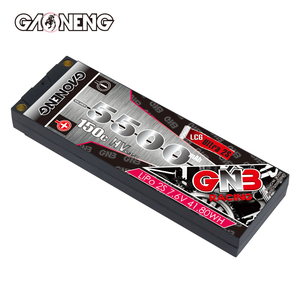 GNB GAONENG 5500MAH 2S HV 7.6V 150C LCG 16.5mm Stick Pack 5.0mm Bullet Hard Case RC LiPo Battery 1:10 Skala Mobil RC Brushless - Product Image 1